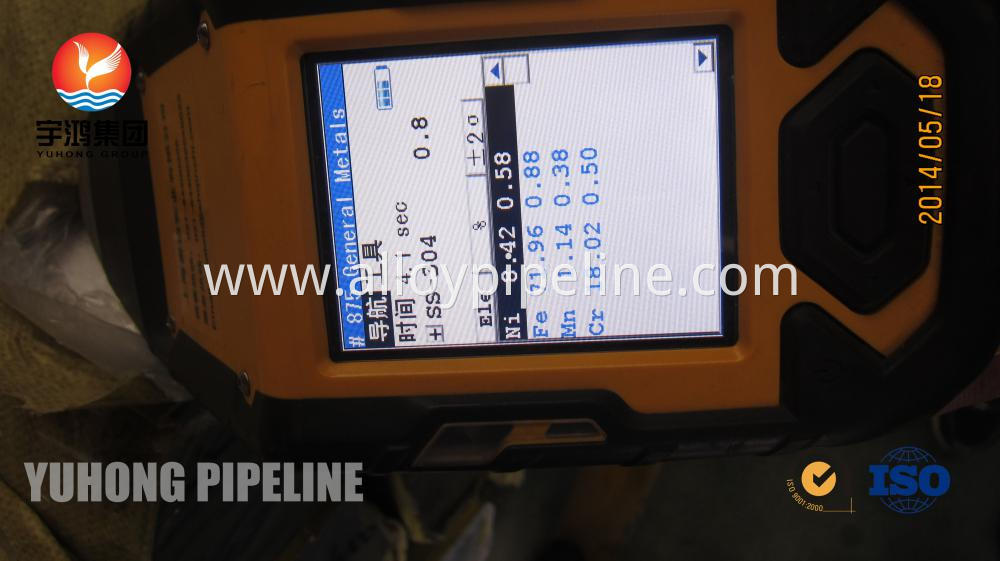 ASTM A312 TP304 Stainless Steel Welded pipe PMI Test